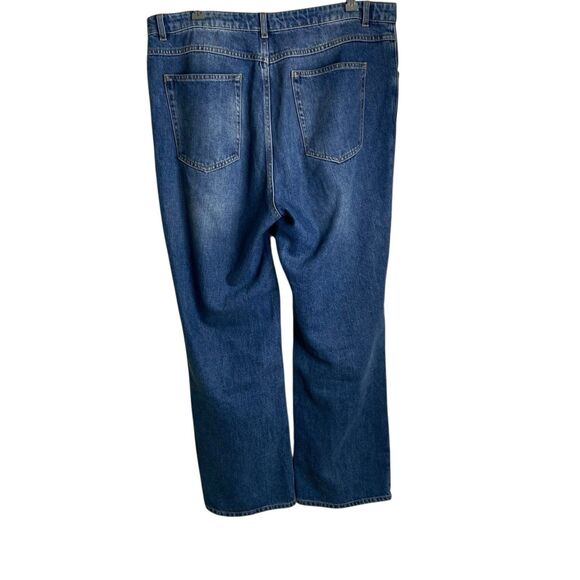 A.L.C. Jeans Abbott 11 High Rise Women's Relaxed Straight Leg Denim Blue Size 14 - Picture 8 of 13